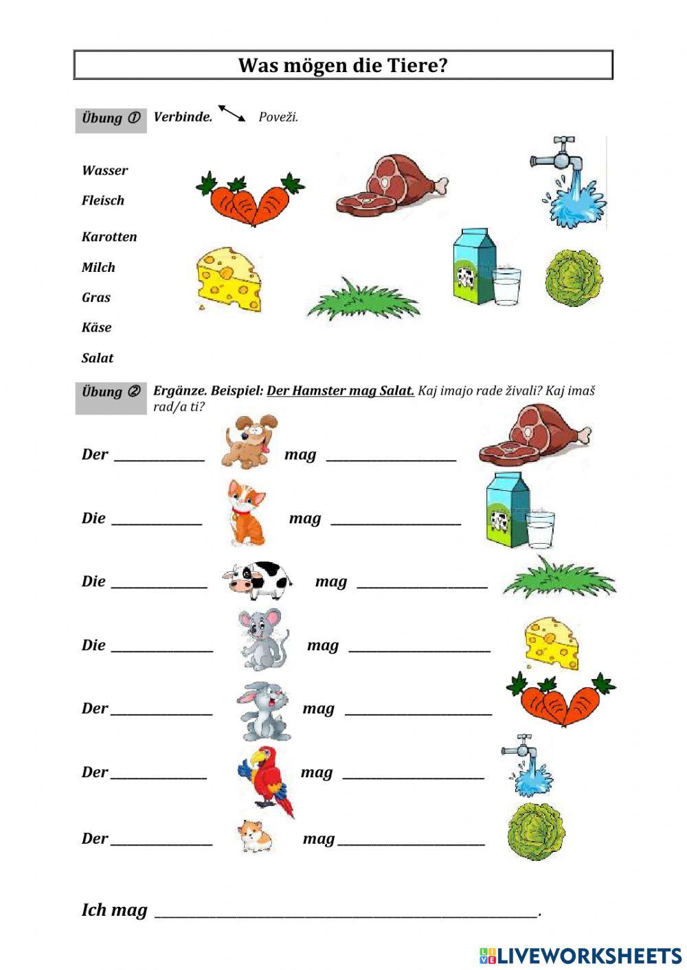 Was mögen die Tiere?