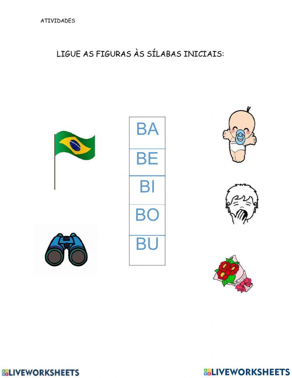 Atividade 1º Ano - Alfabetização