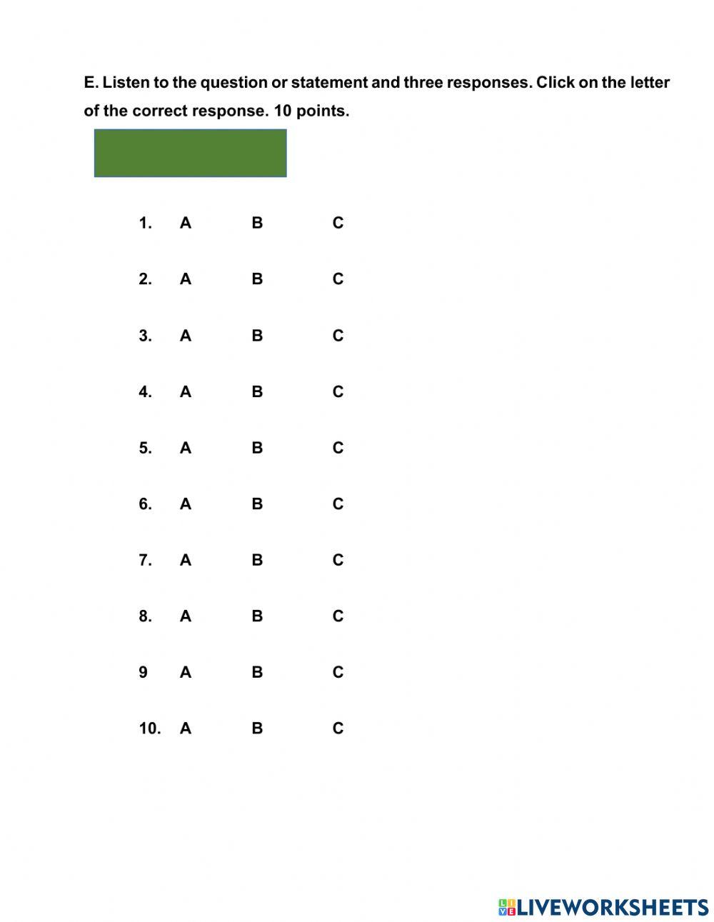 II 9TH EVALUATION STRATEGY. 