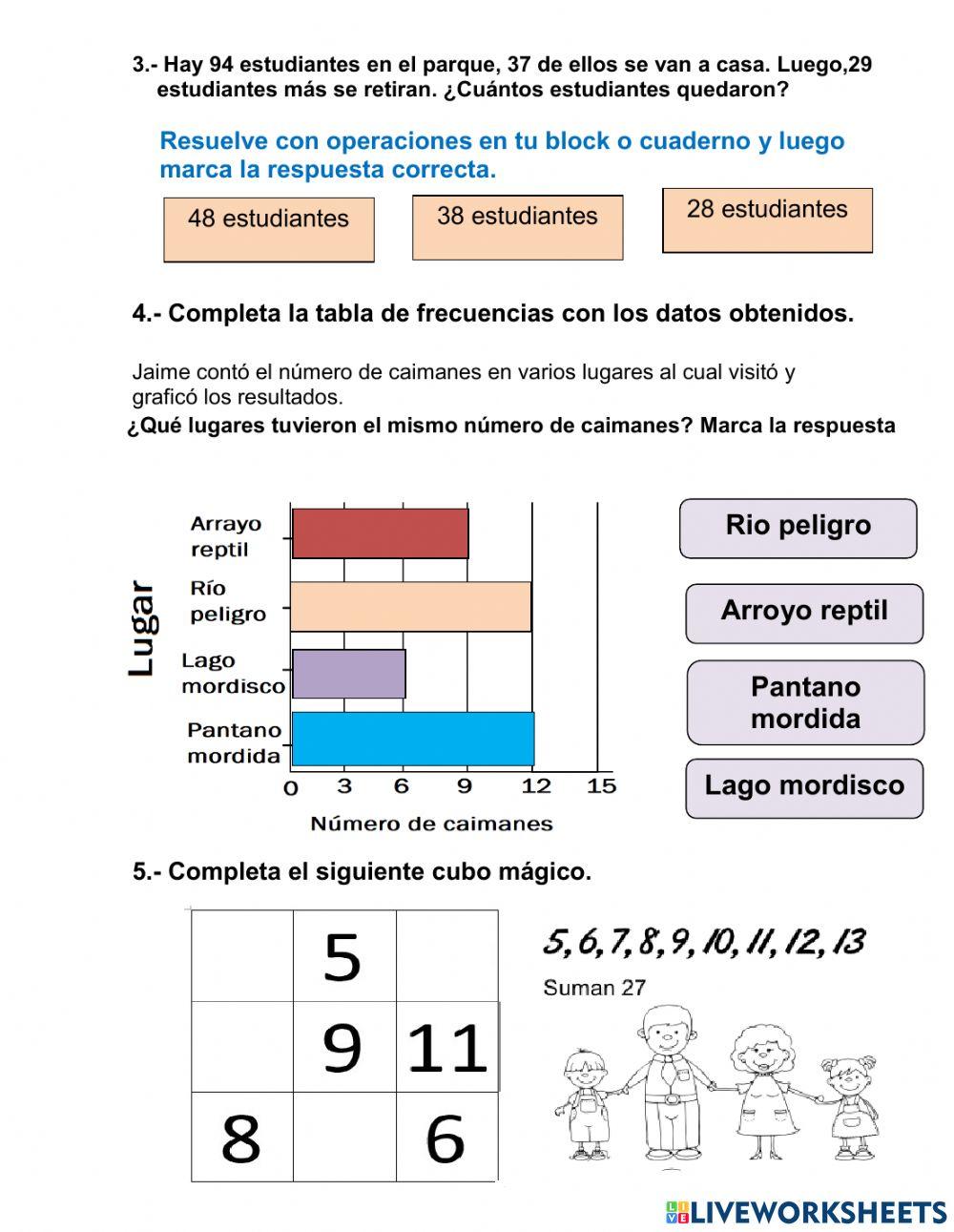 Evaluación de matemática