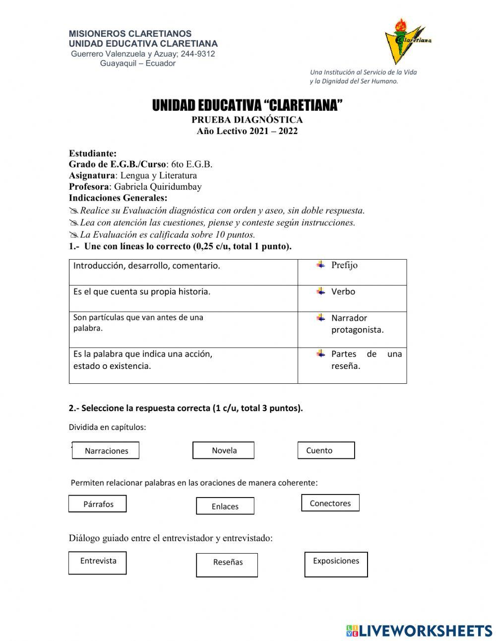 Prueba de diagnostico