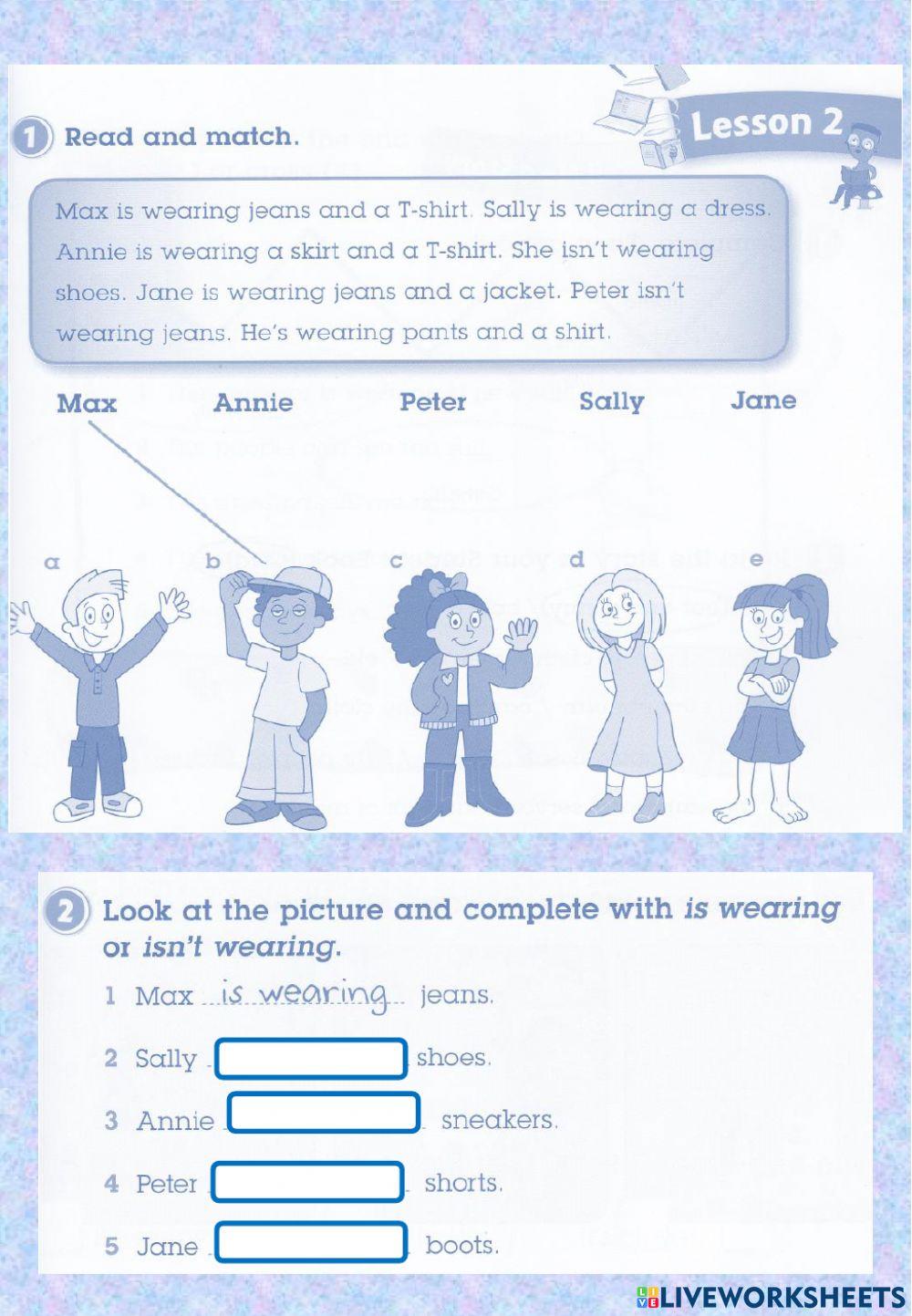 PRACTICE 1- What-s she wearing?