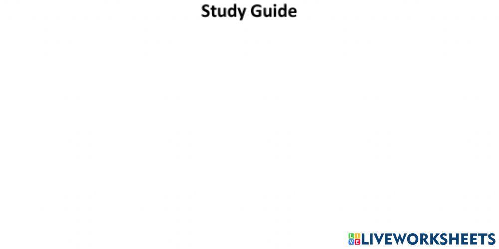 Study Guide - Lesson No.5