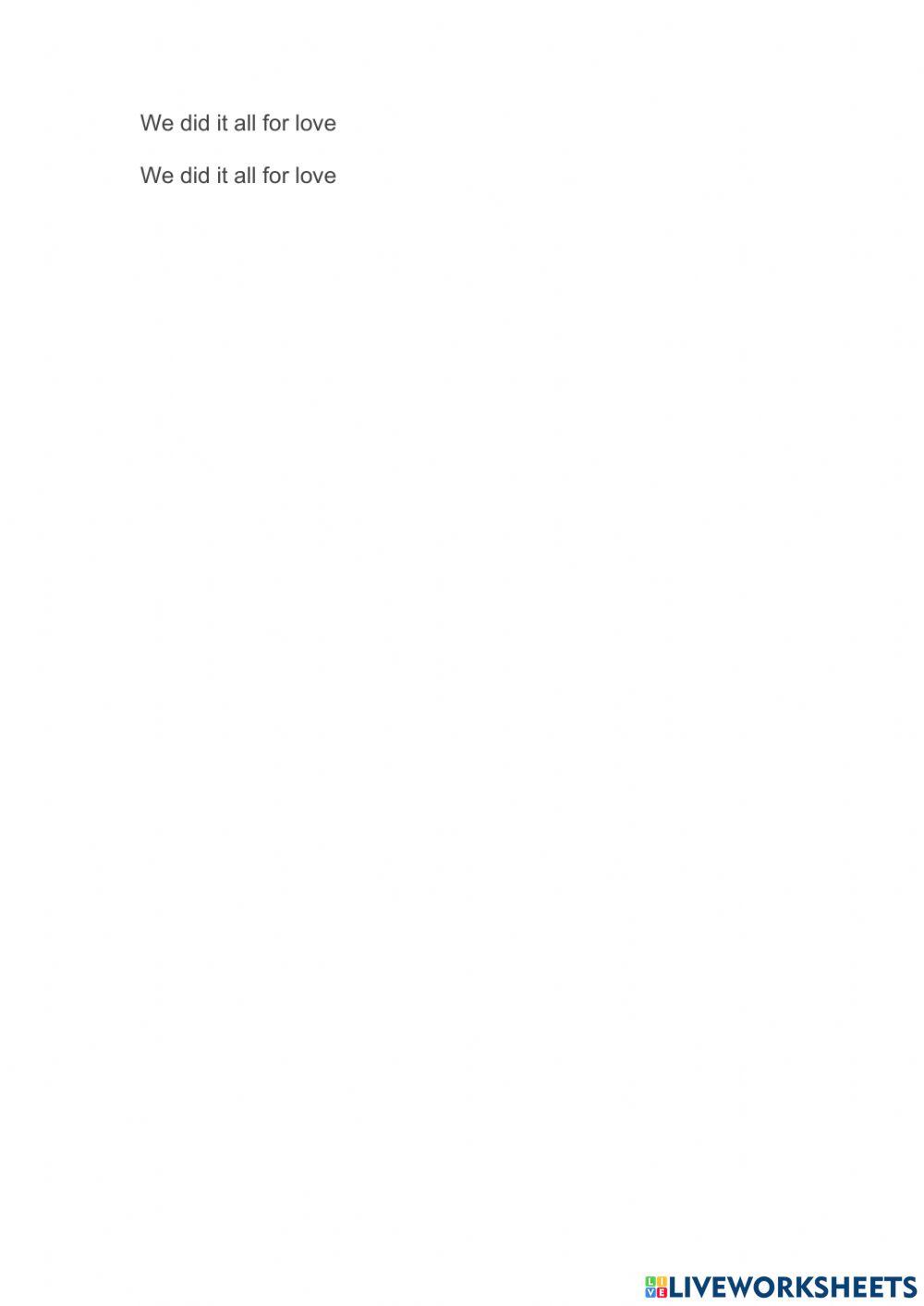 Song: the glory of love