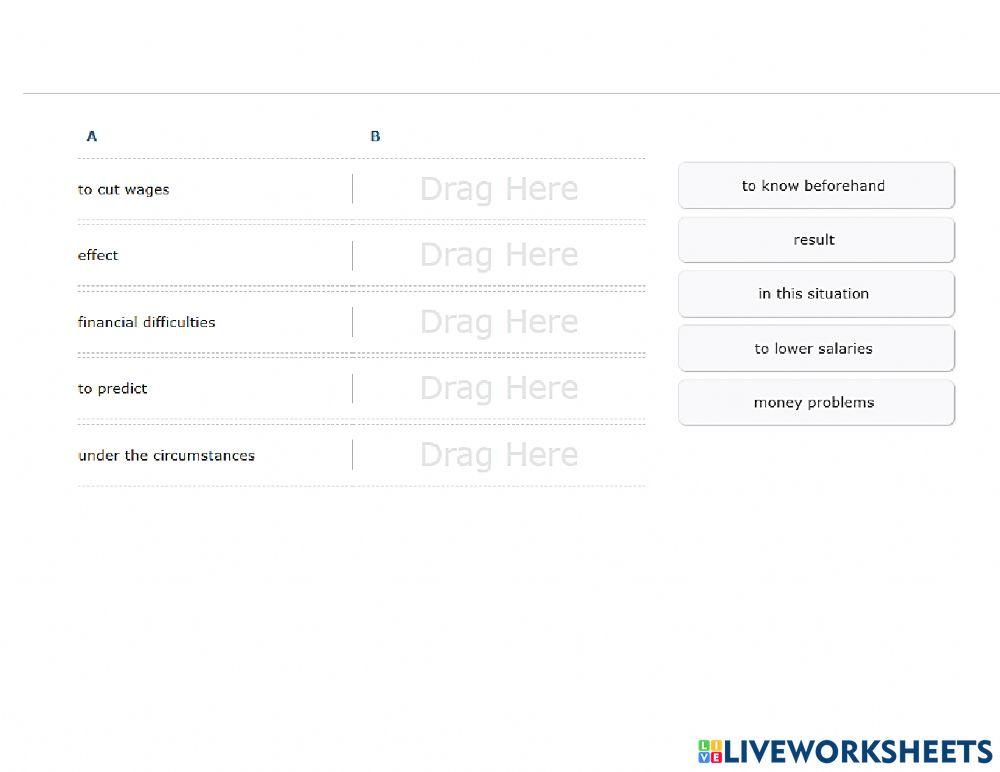 Problems at work vocab 