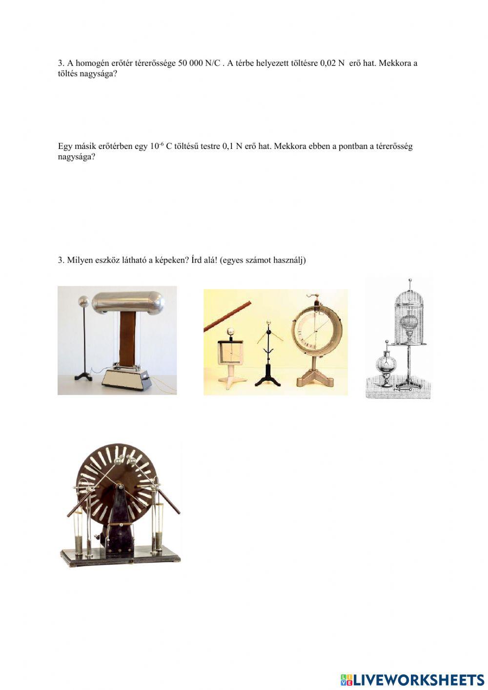Elektrosztatika -térerősség, erővonalak, Coulomb