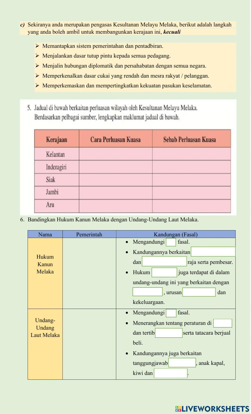 Bab 5 Kesultanan Melayu Melaka