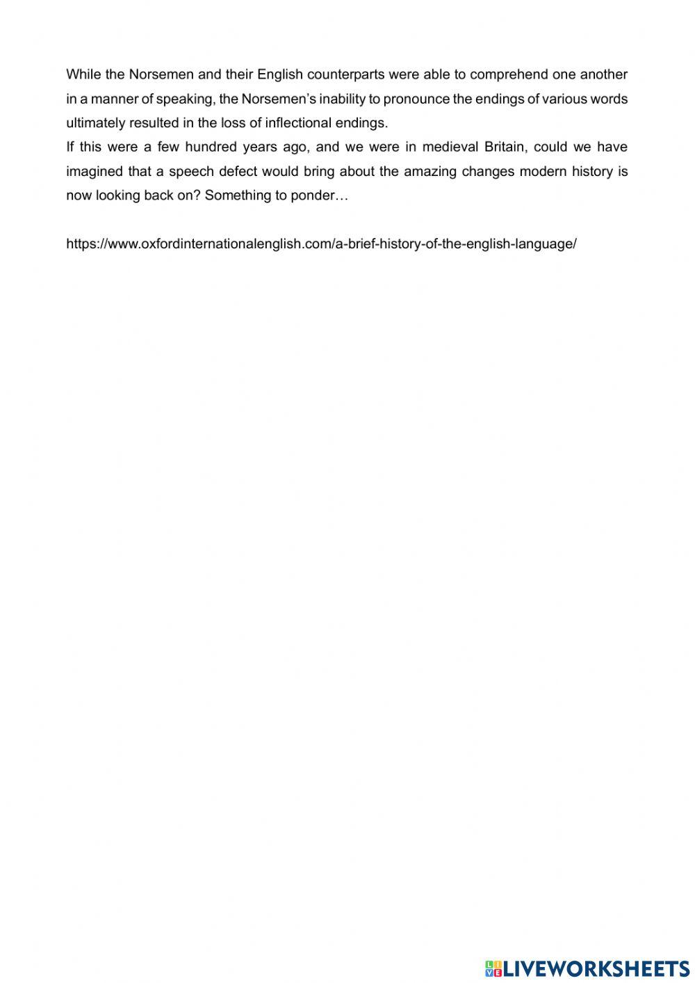 Evolution of English Language