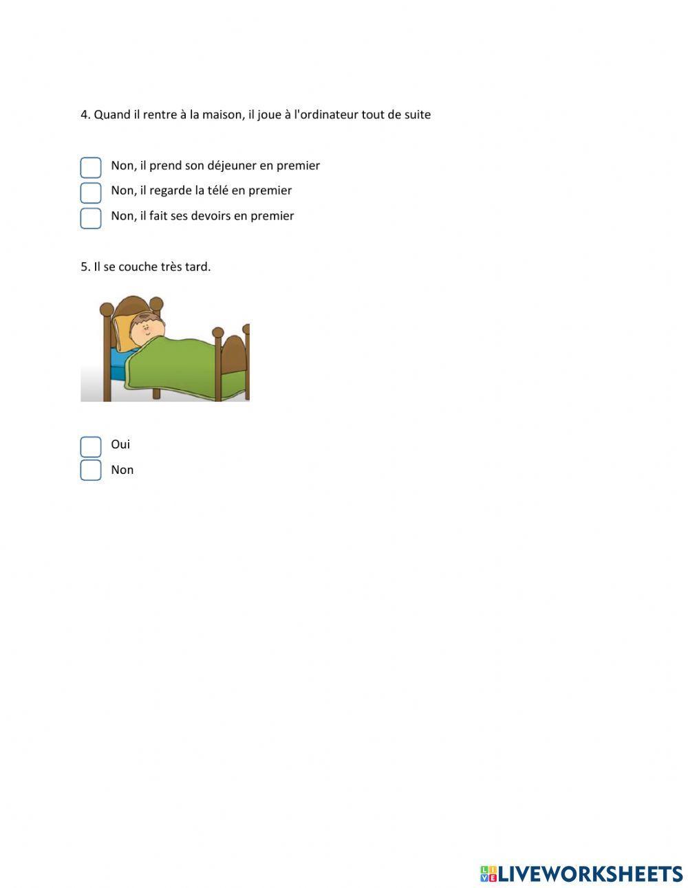L'heure et la routine