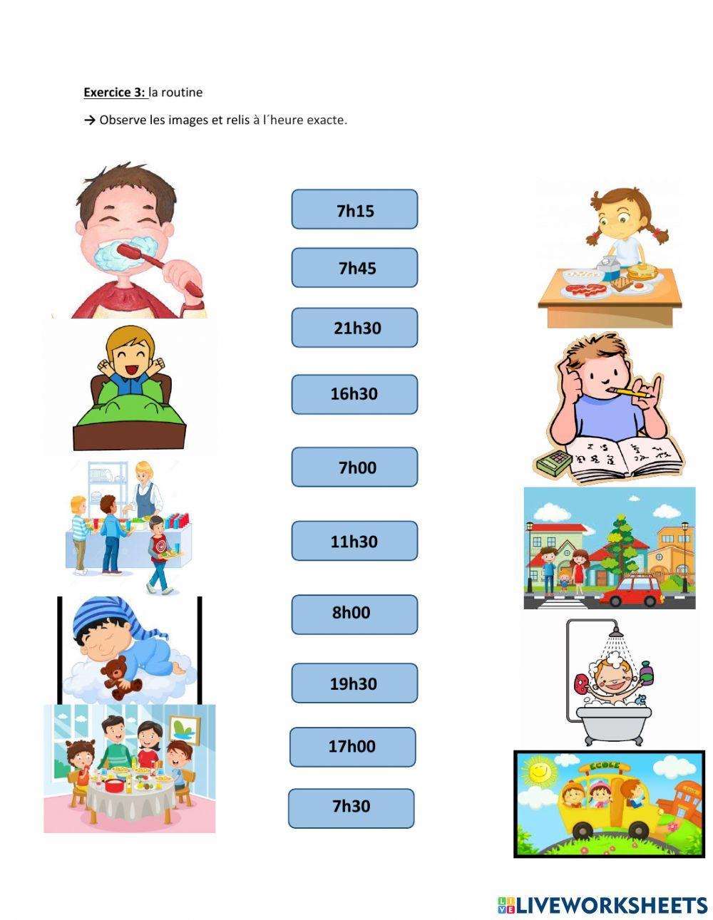 L'heure et la routine