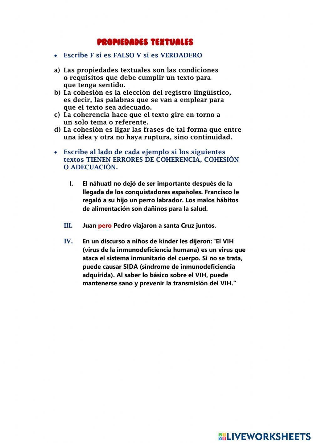 Coherencia y cohesión