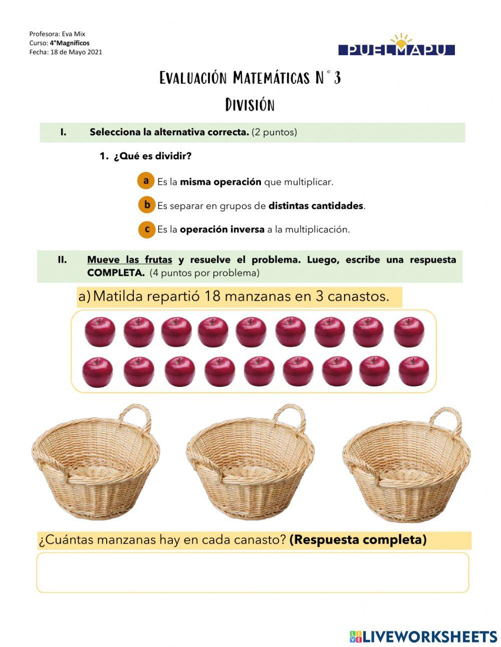 Prueba división