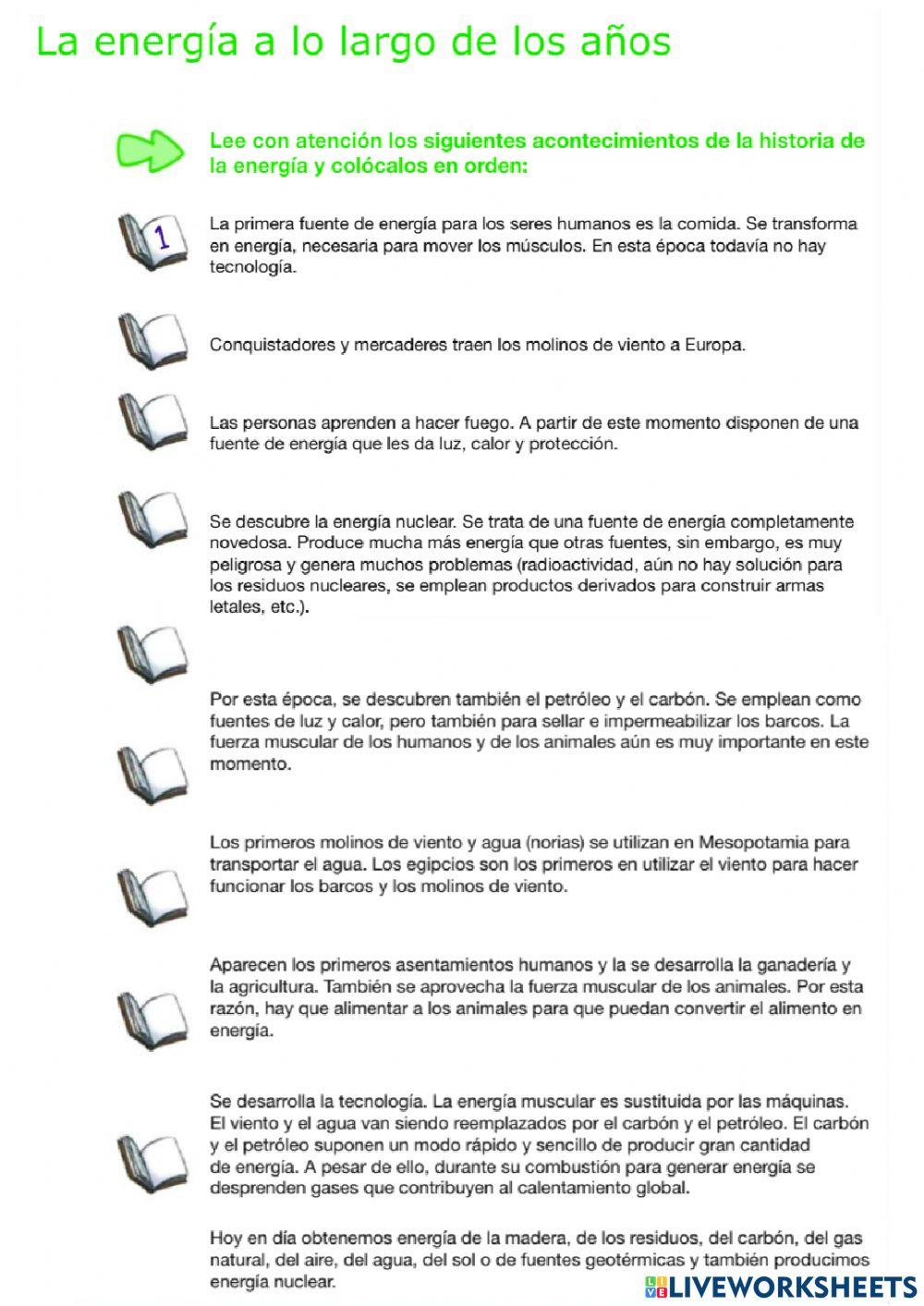 La energía en la historia