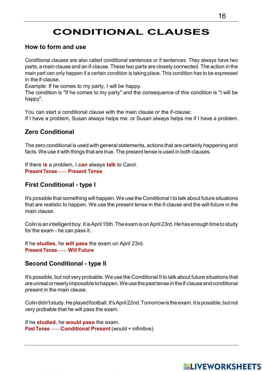 Conditional clauses 1