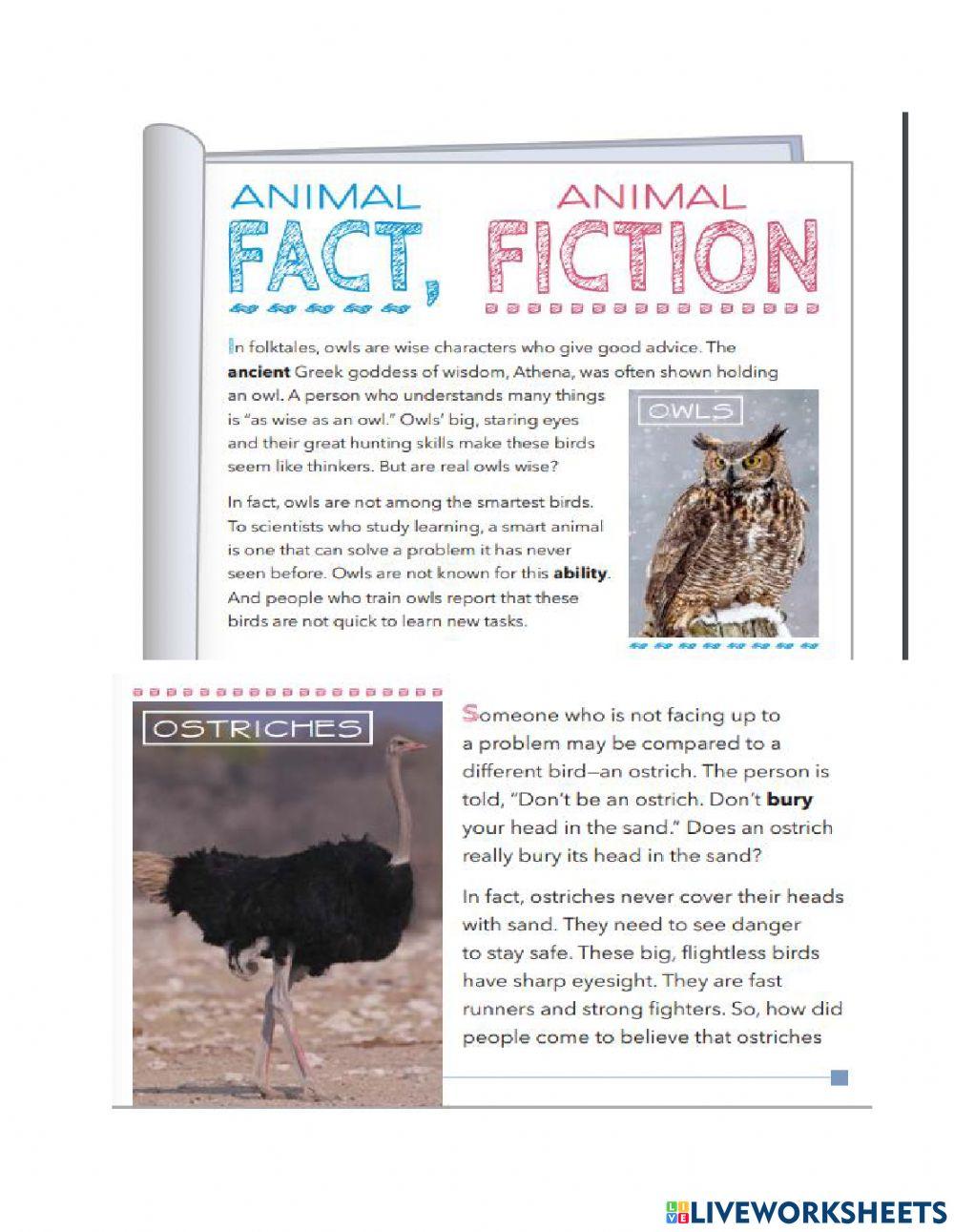 Animal fact , Animal fiction