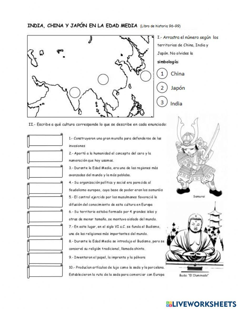 China, India y Japón en la Edad Media