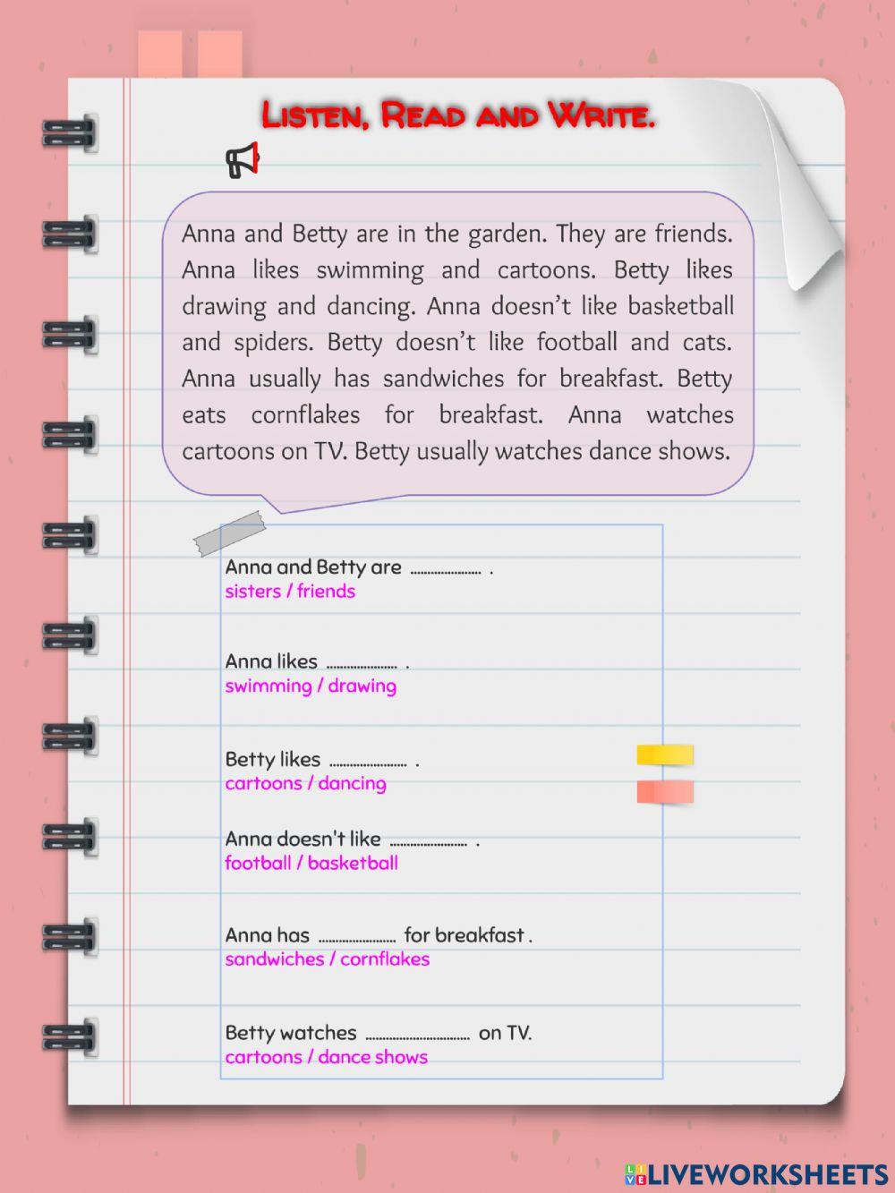 ESL Test for 3-4 Grade