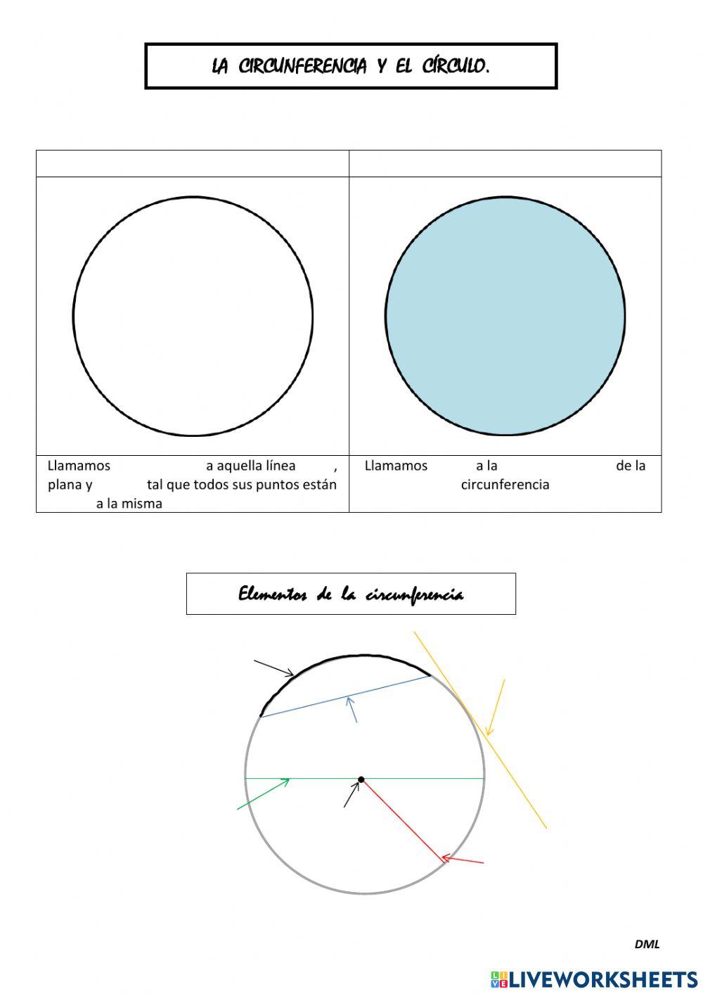 Circunferencia y círculo (DML)