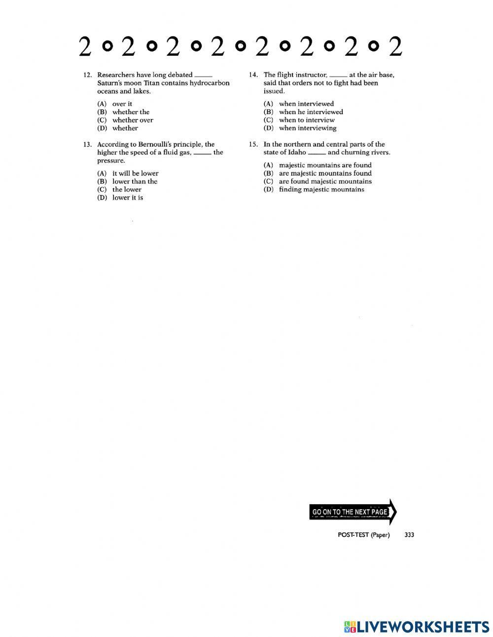 Toefl post structure