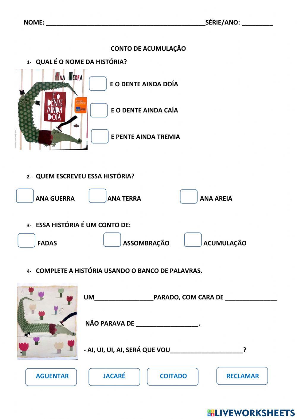 Contos de acumulação 1º e 2º