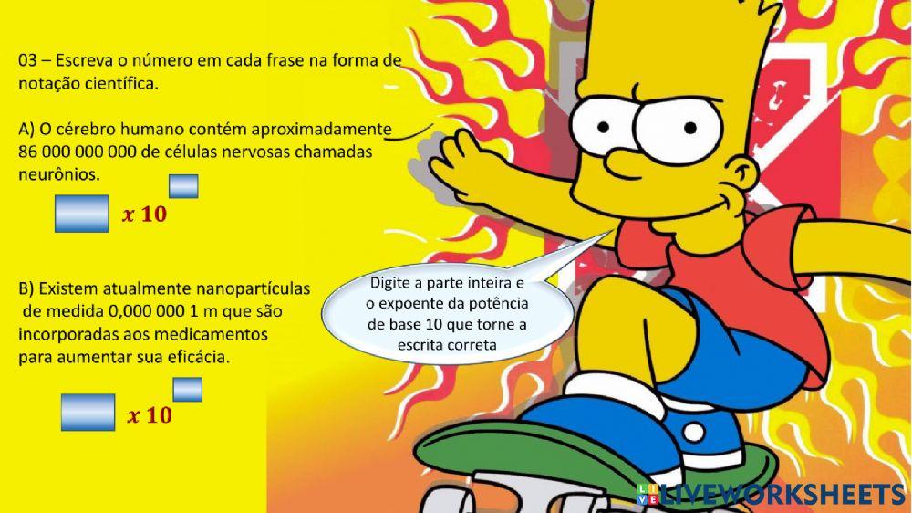 Atividade complementar: NOTAÇÃO CIENTÍFICA