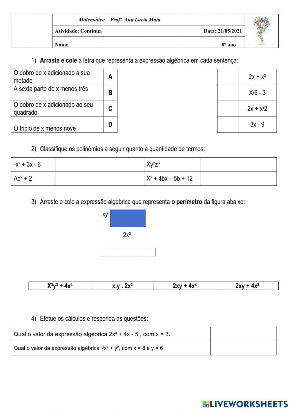 Sentenças Matemáticas