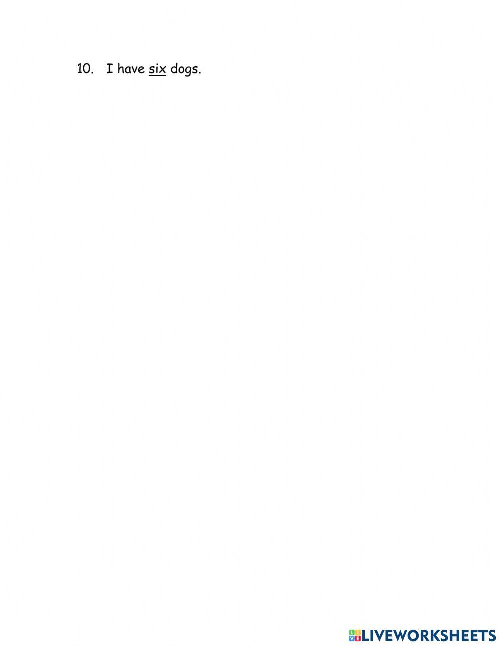 3rd Worksheet on Identifying parts of speech