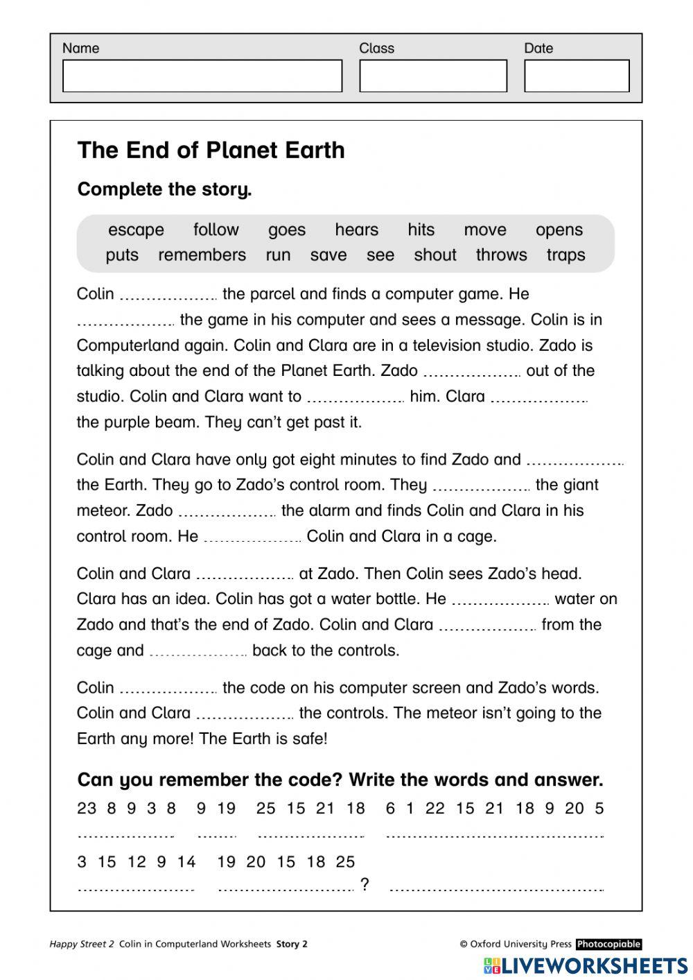 Colin in Computerland: The end of planet Earth