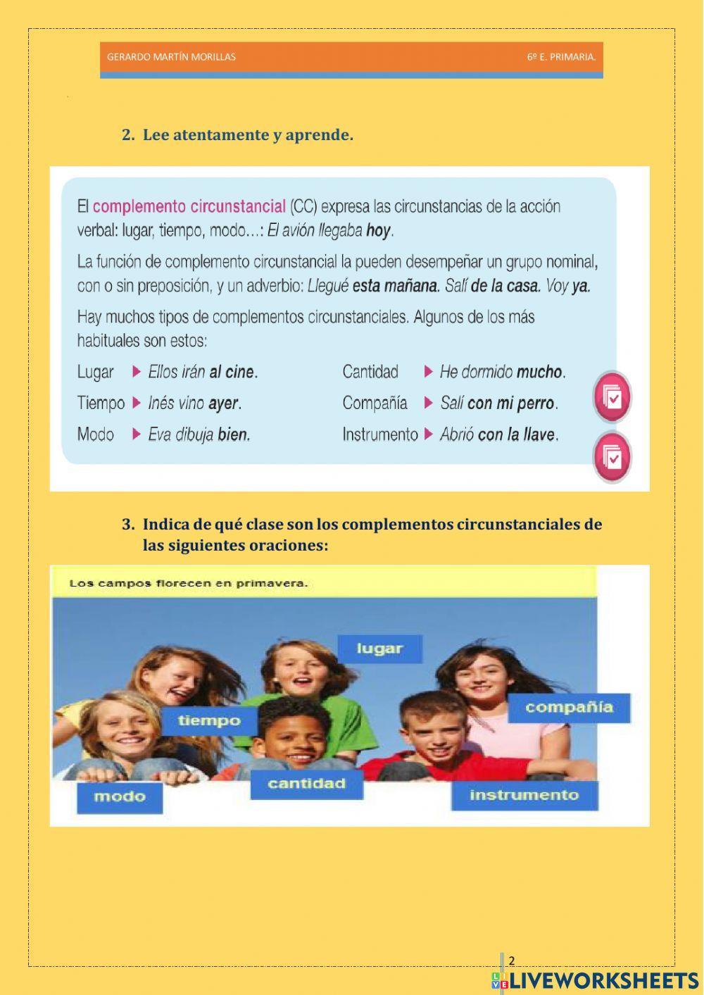 Taller de gramática. Ficha 13.