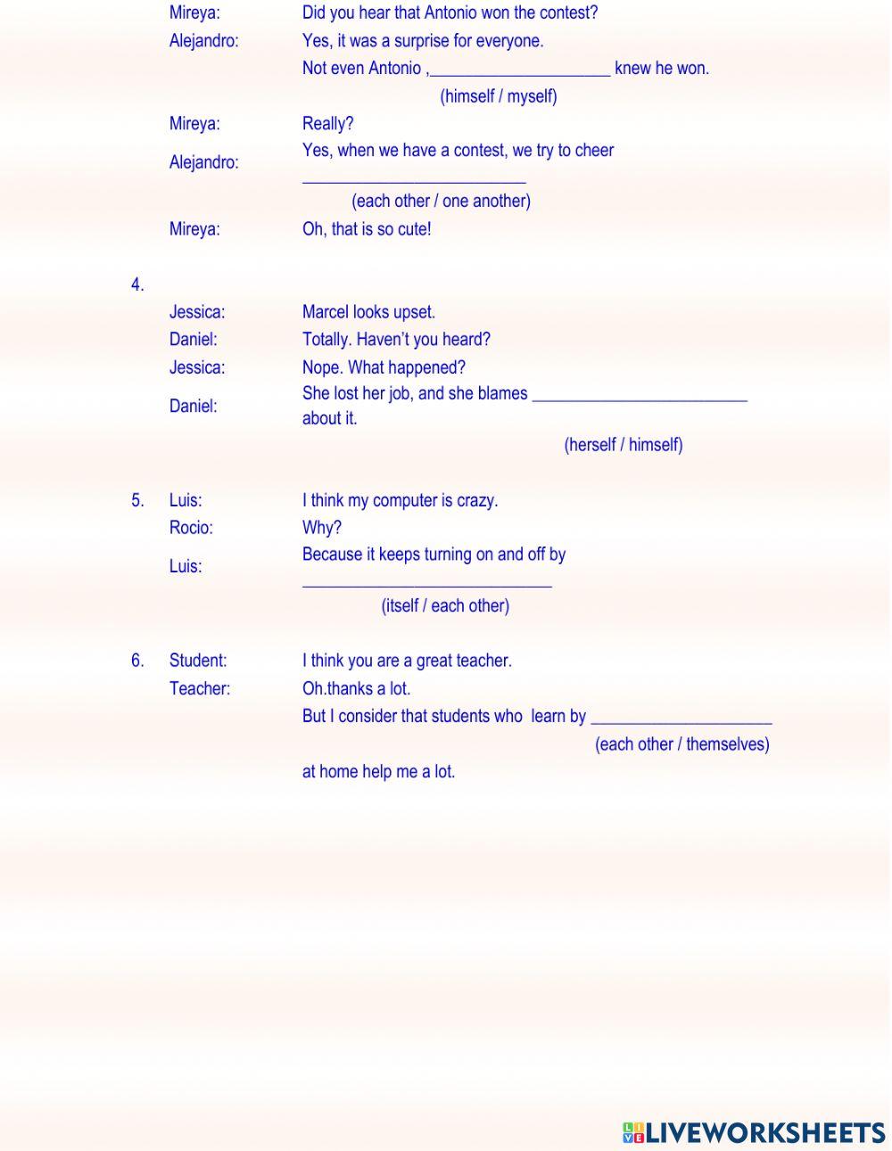 Reflexive and reciprocal pronouns