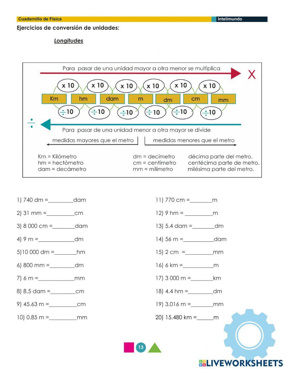 Conversión de unidades