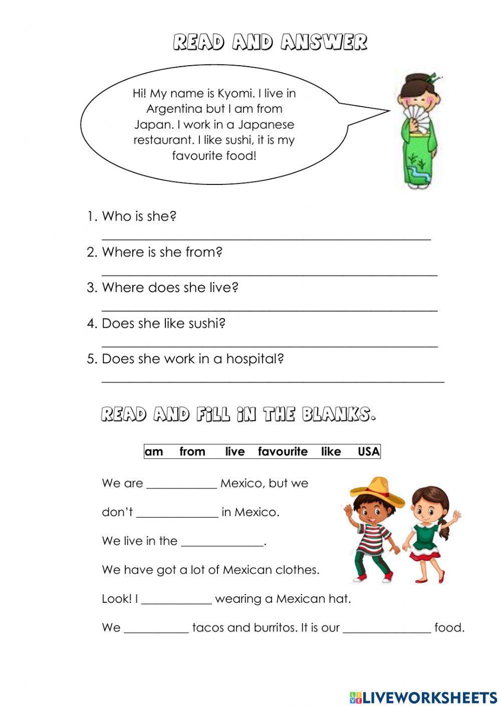 Where ...from? Where ...live?