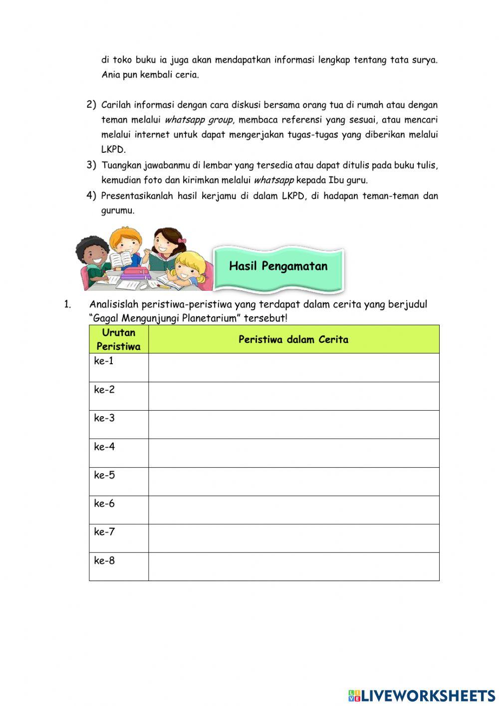 LKPD Tema 9 Subtema 3 Pembelajaran 1 (KELAS 6)