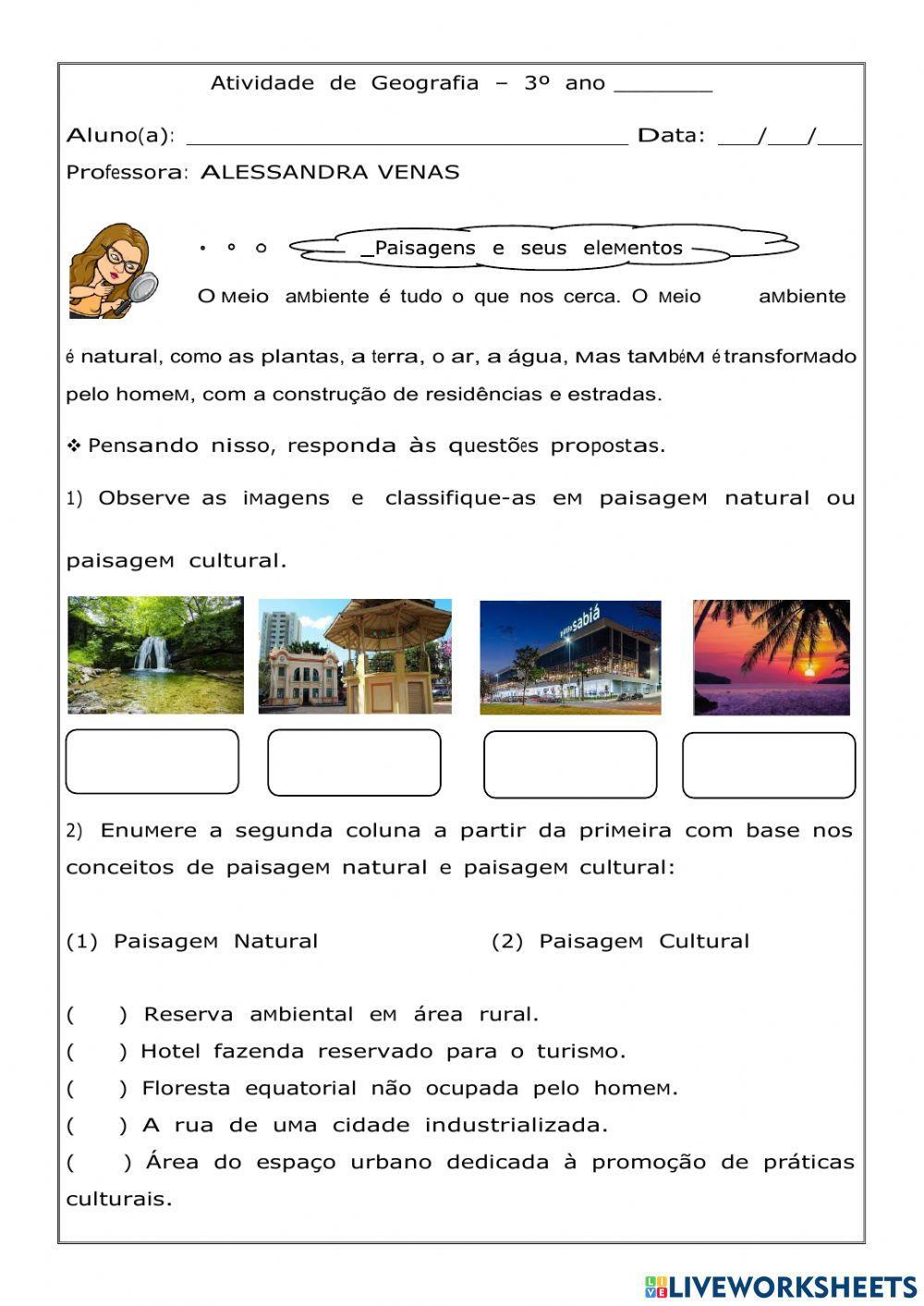 Atividades Paisagem Natural E Cultural Retoedu Atividades Paisagem Natural E Cultural Retoedu