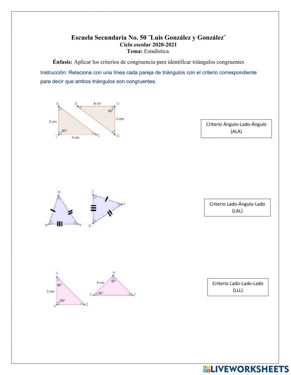 Congruencia de triángulos