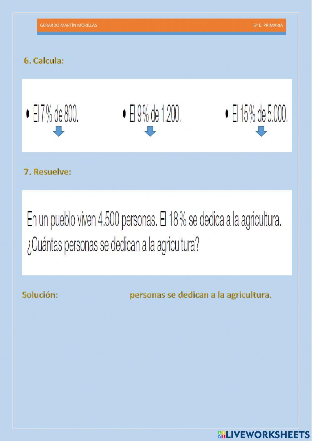 Cálculo y operaciones. Ficha 21.