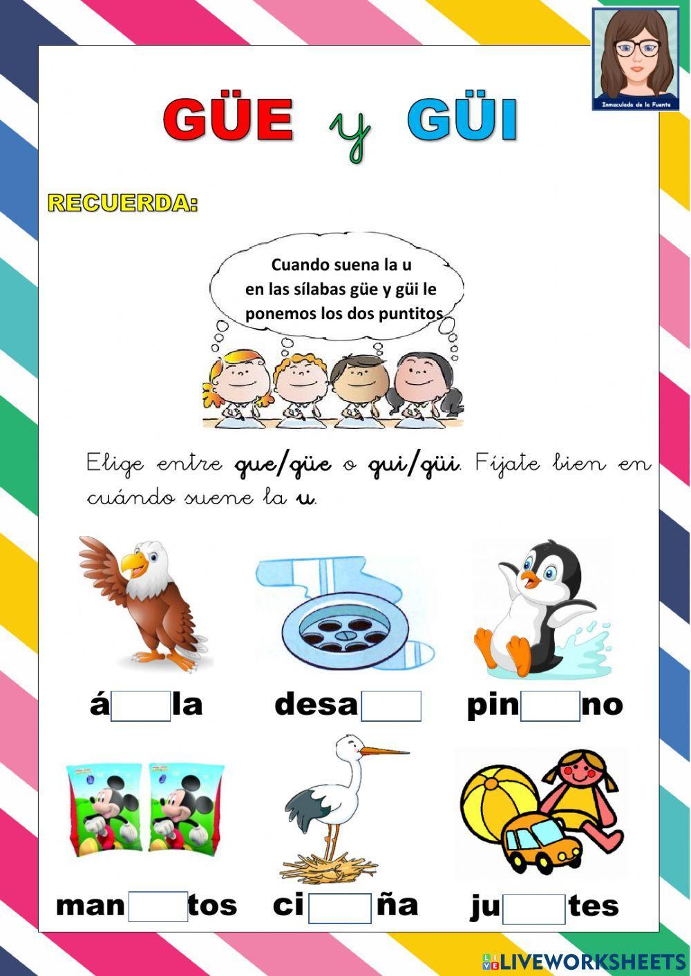 LENGUA 1º Güe, güi.