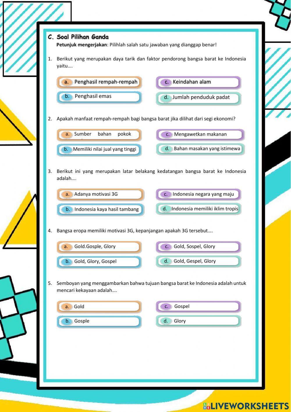 Kedatangan Bangsa-Bangsa Barat Ke Indonesia