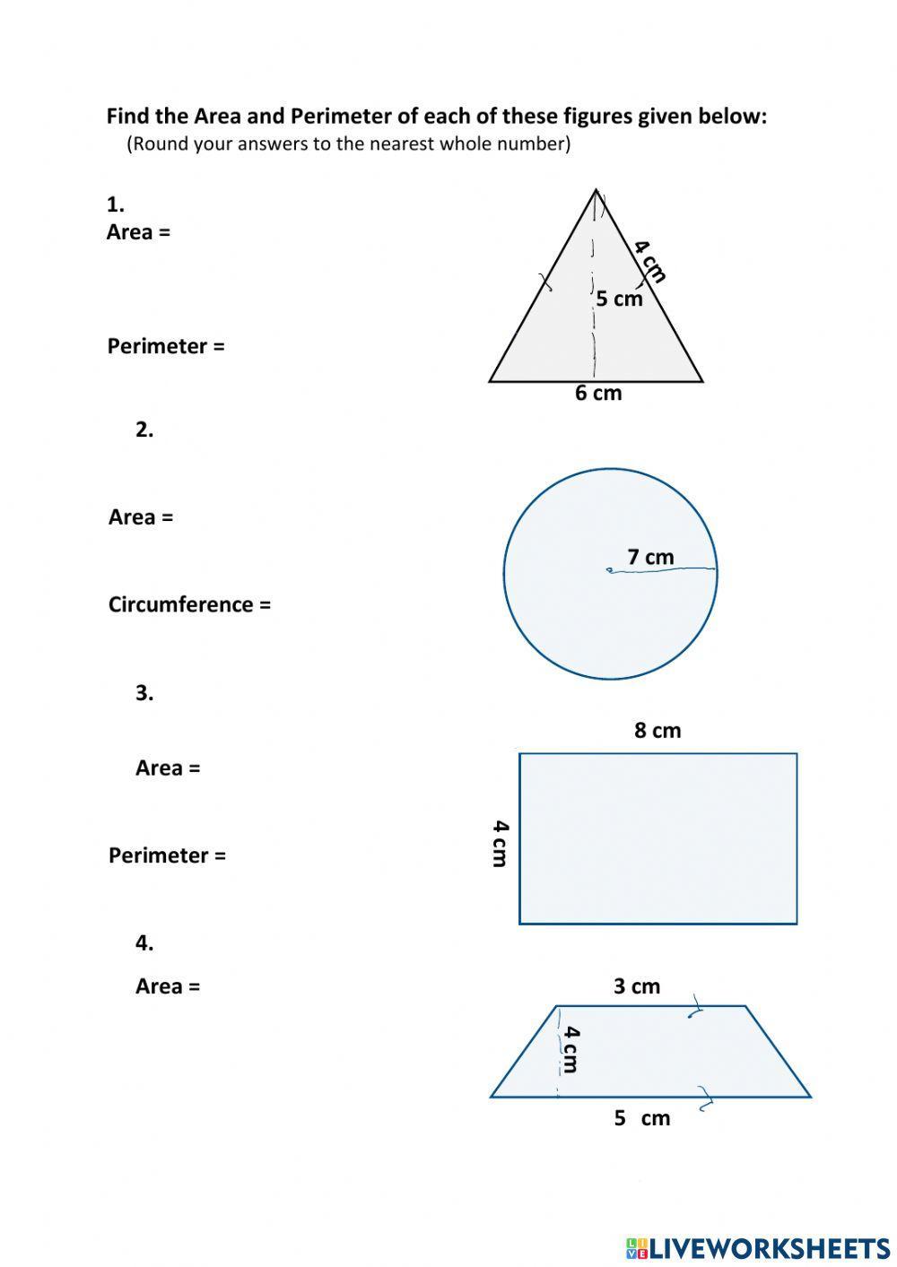 Areas and Perimeter