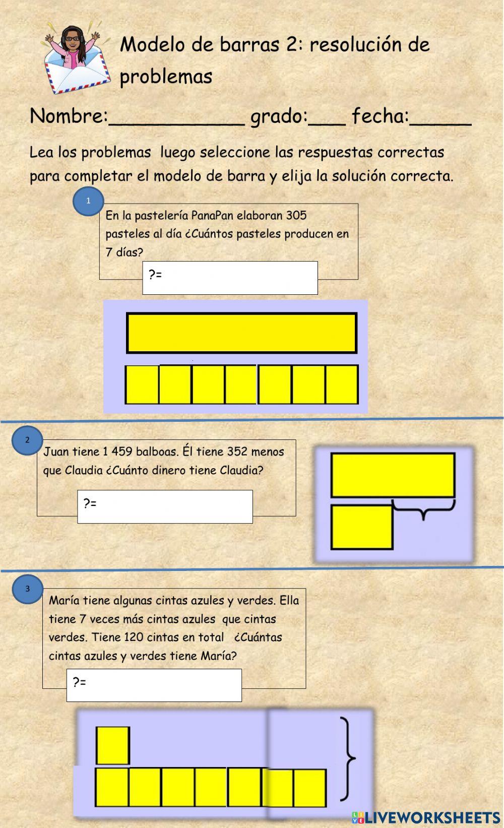 Problemas de modelo de barra