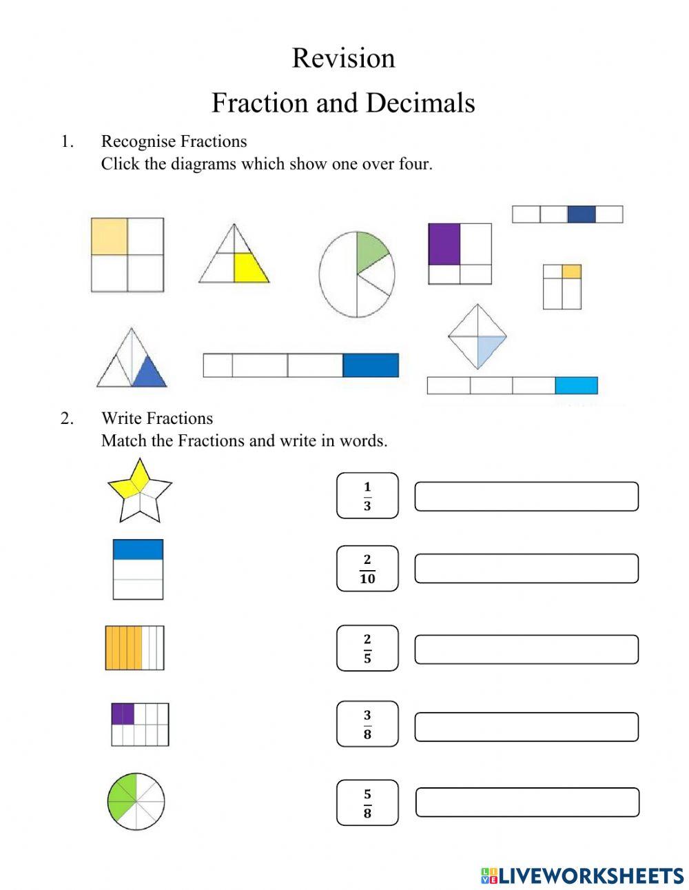 Fraction and decimals-Part 1