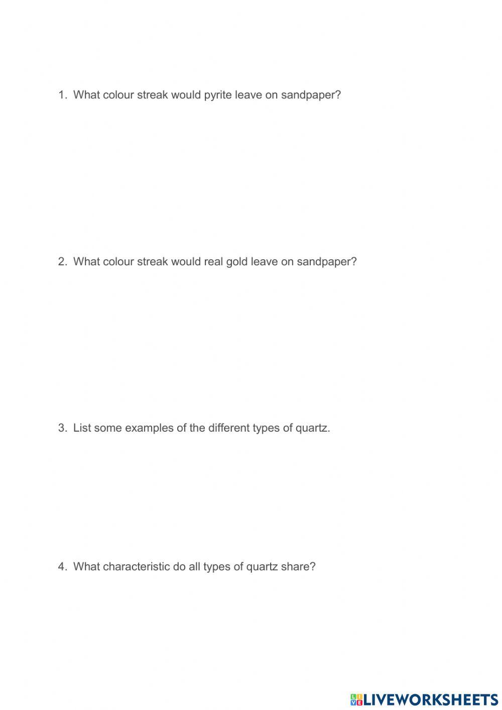 4.3 Mineral Identification