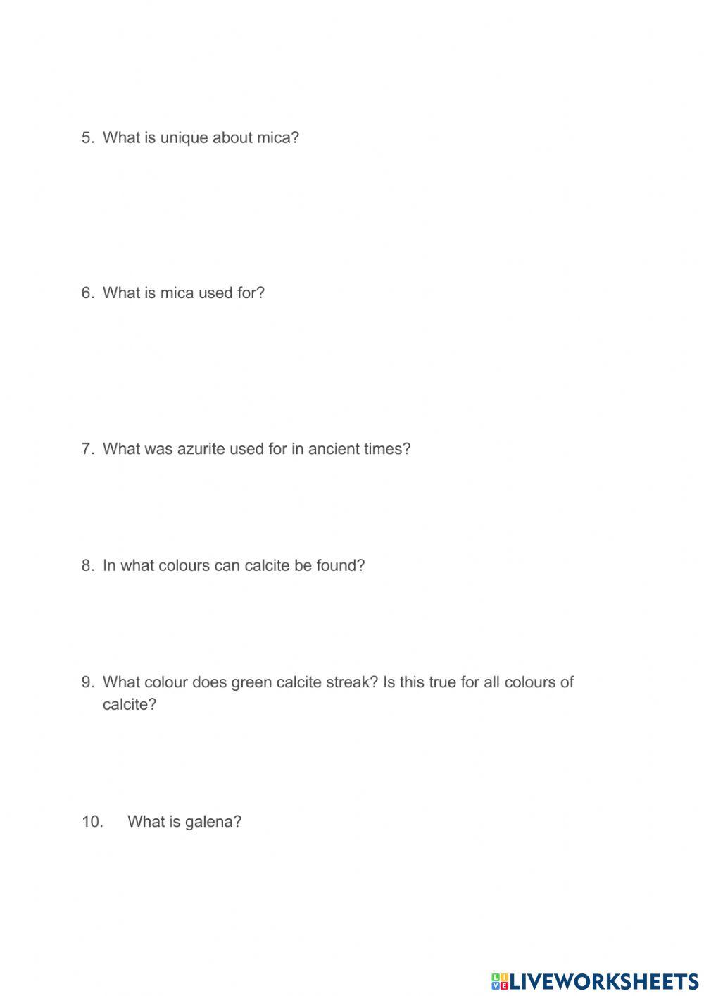 4.3 Mineral Identification