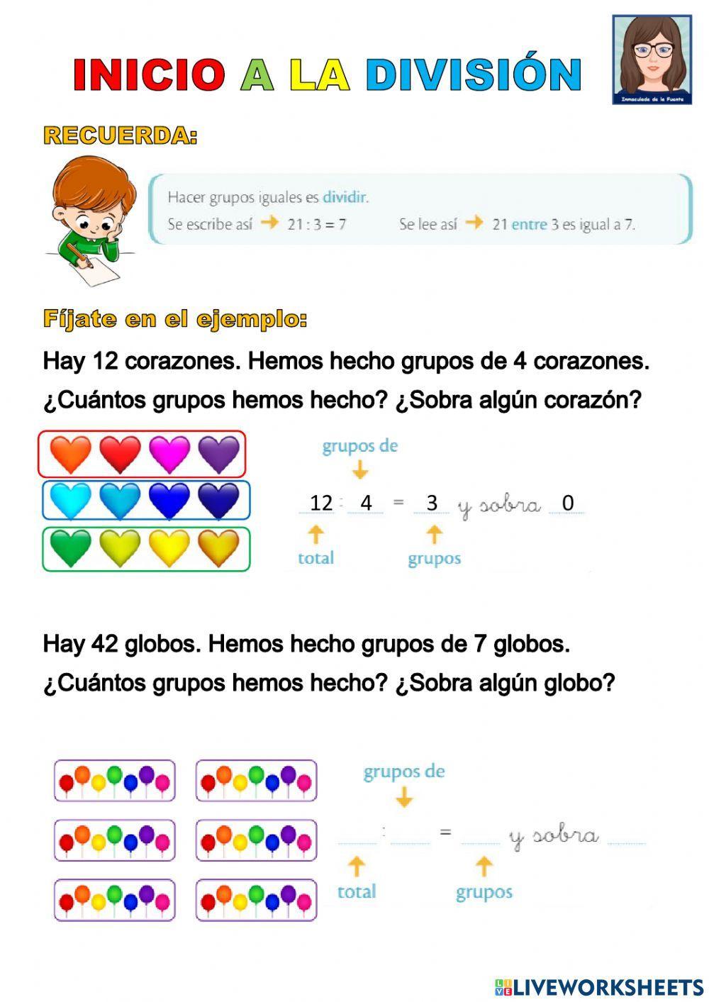 MATE 2º Inicio a la división.