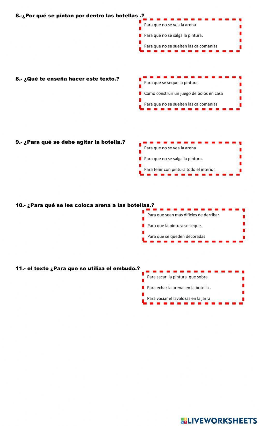 Lecturas comprensivas