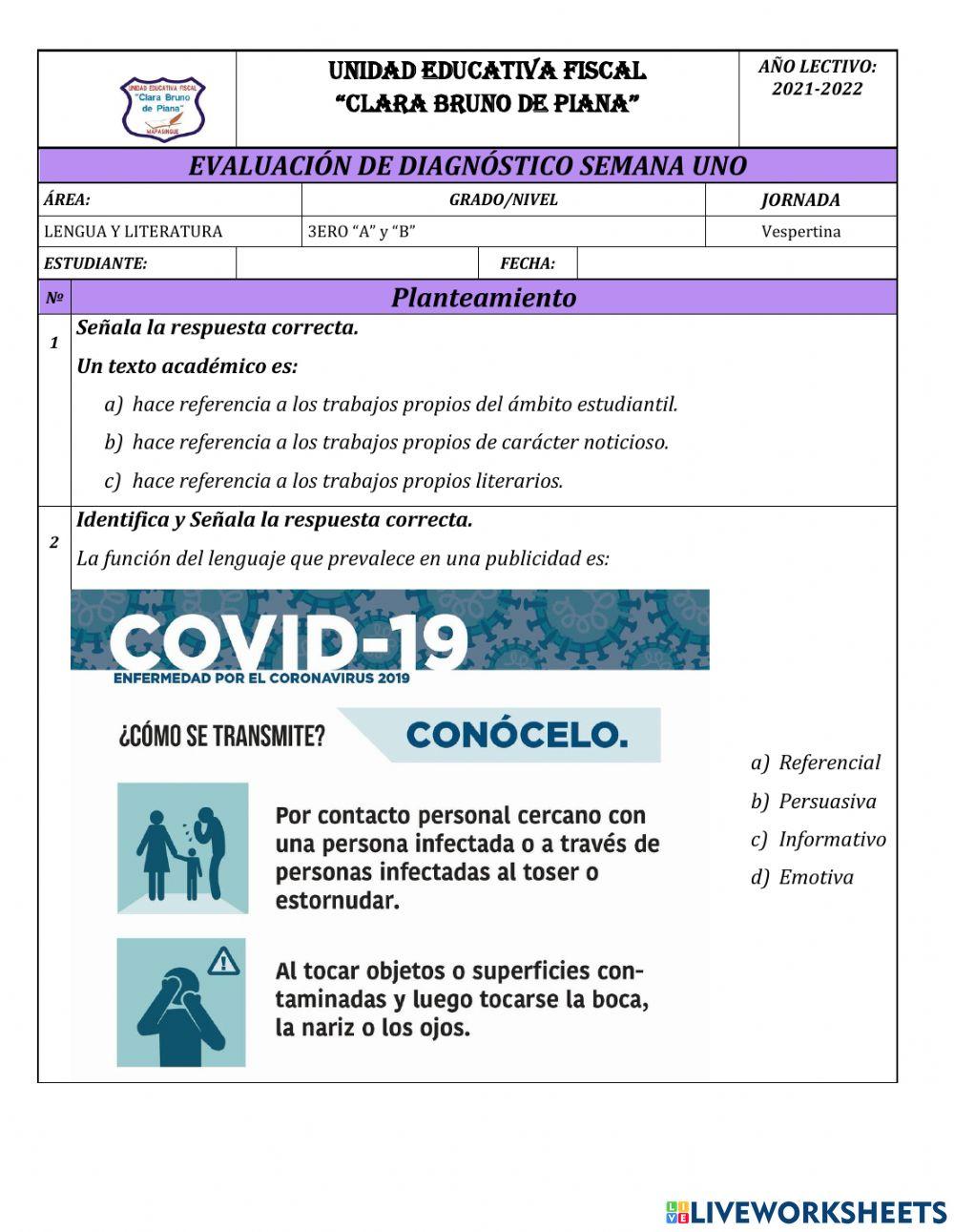 Prueba de diagnostico