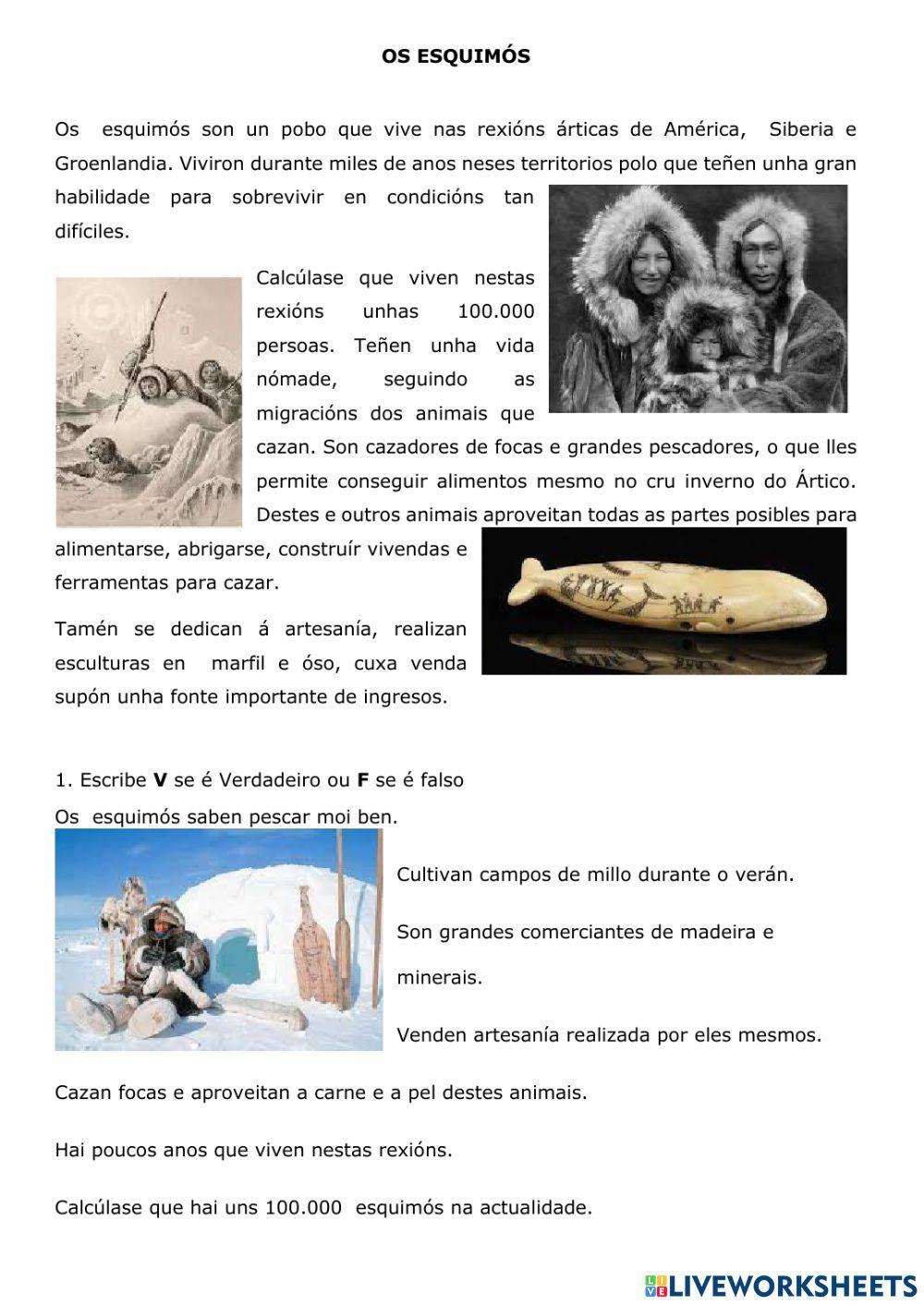 Os esquimós c. lectora Os esquimós c. lectora