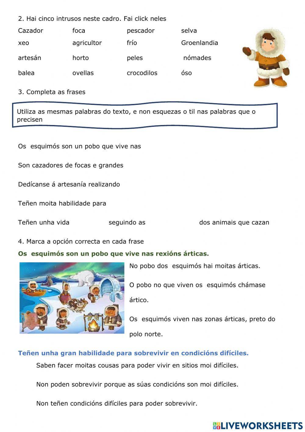 Os esquimós c. lectora Os esquimós c. lectora