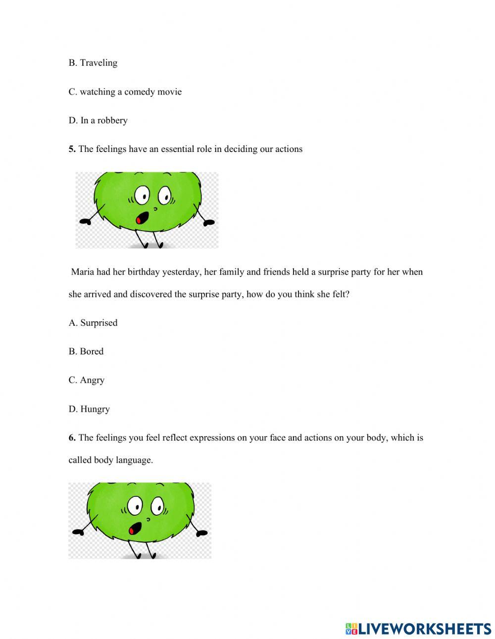 Las emociones en ingles