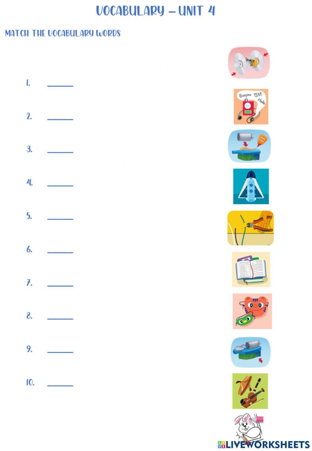Vocabulary - hand in hand - Unit 4